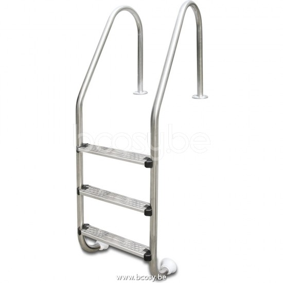 Flotide Zwembadtrap RVS 304 type breed model 3 treden BOSTA 7026926