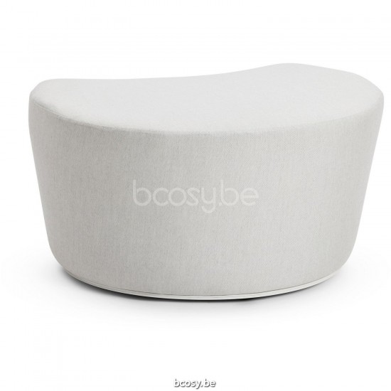 Diphano Cielo lounge footrest Aluminium White Frame Combo Batyline White - Shine Fabric.