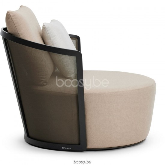 Diphano Cielo lounge stoel inclusief kussenset Aluminium Lava Frame StofCombo Batyline Coffee - Linen.