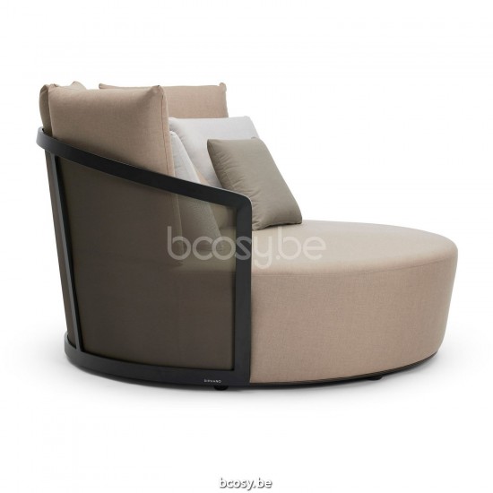 Diphano Cielo dagbed inclusief kussenset Aluminium Lava Frame StofCombo Batyline Coffee - Linen.