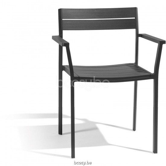 Diphano Metris Stackable dining armchair Aluminium Lava Frame.