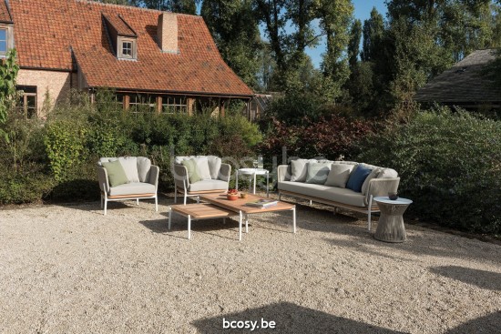 Diphano Omer Loungesets 1zit Aluminium Wit touw Mineraal 5mm.