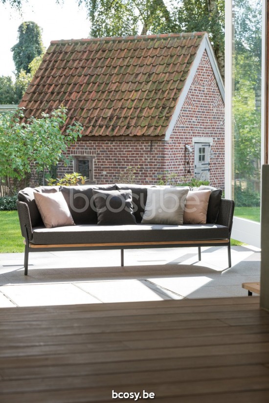 Diphano Omer Loungesets 3zit Aluminium Lava touw Grafiet 5mm.