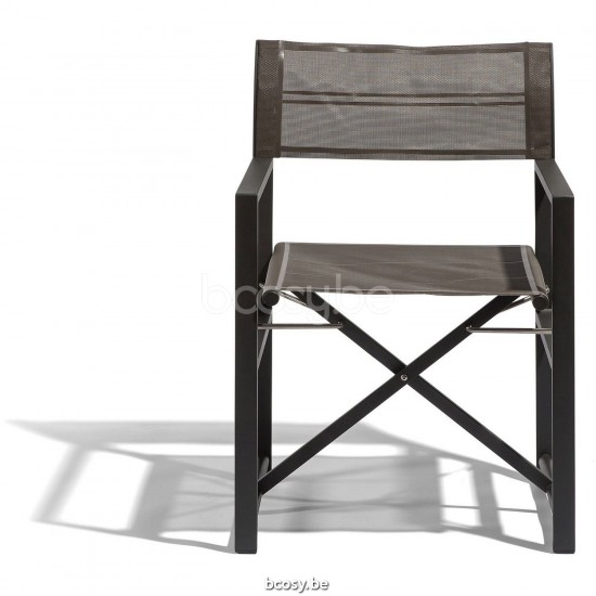 Diphano Alexa opvouwbare regisseursstoel Aluminium Lava Frame Stof enkele laag Batyline Cafe.