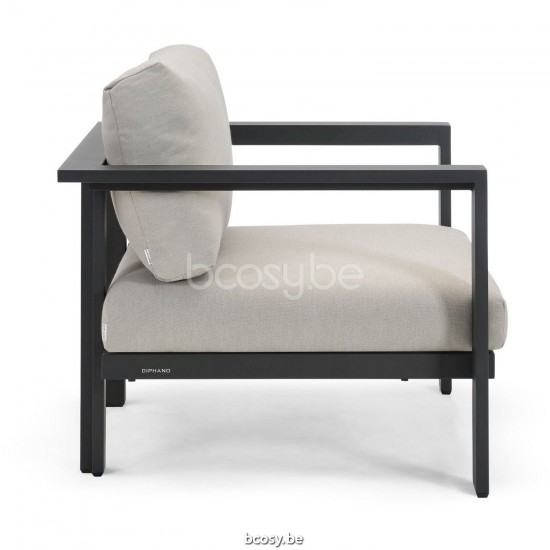 Diphano Cubic Stapelbare sunlounger Aluminium Lava Frame.