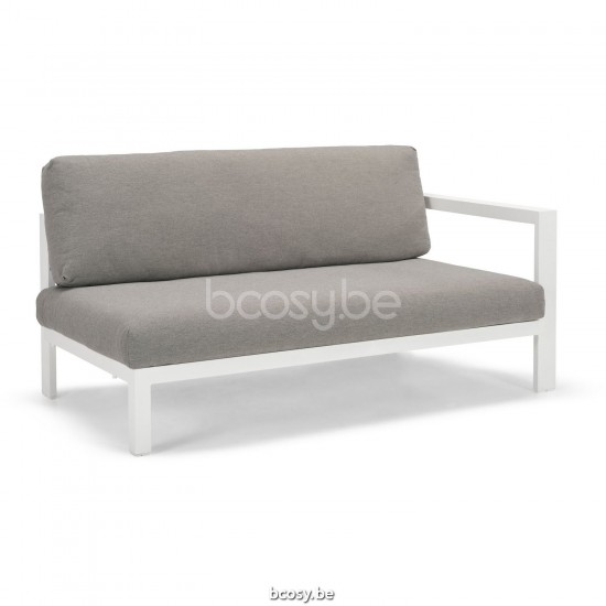 Diphano Cubic Modular dubbele zitting linkse hoek Aluminium Wit Frame.