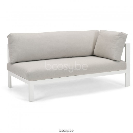Diphano Cubic Modular left corner double seat Aluminium White Frame.