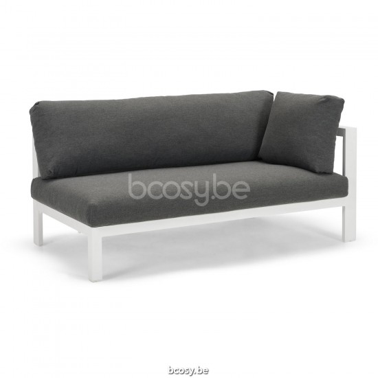 Diphano Cubic Modular left corner double seat Aluminium White Frame.