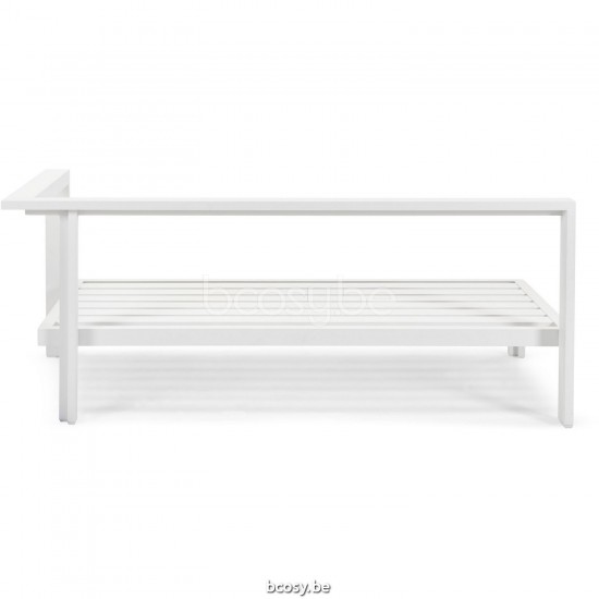 Diphano Cubic Modular dubbele zitting linkse hoek Optionele kussenset Aluminium Wit Frame.