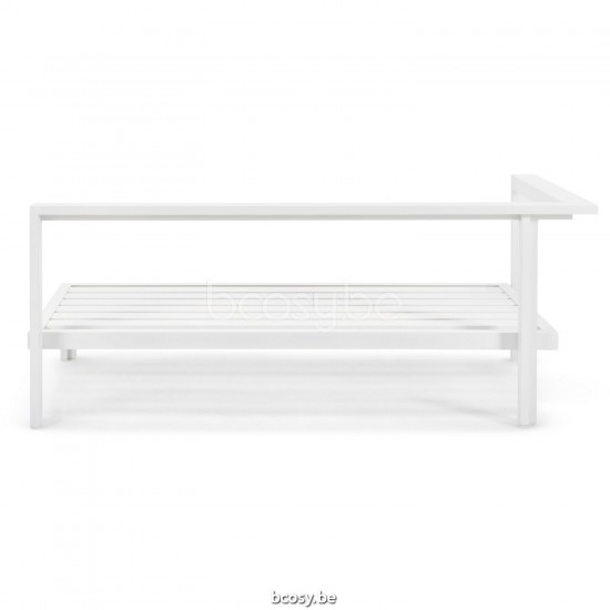 Diphano Cubic Modular dubbele rechter hoekzetel Optionele kussenset Aluminium Wit Frame.