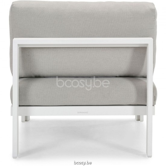 Diphano Cubic Modular kleine middelste zetel Aluminium Wit Frame.