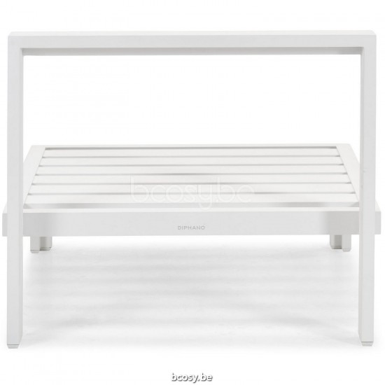 Diphano Cubic Modular kleine middelste zetel Optionele kussenset Aluminium Wit Frame.