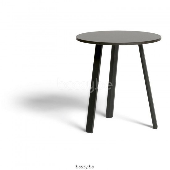Diphano Easy-Fit side table elite B 42xR (44h) Aluminium Lava Frame Top Trespa Black 13 mm.