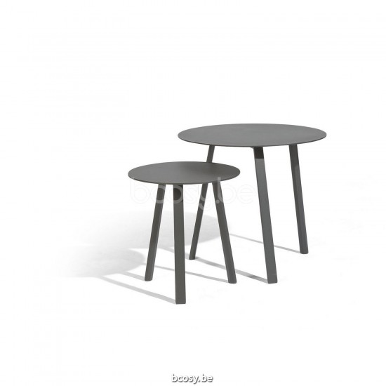 Diphano Easy-Fit bijzettafel elite C 60xR (56,5h) Aluminium Lava Frame Tafelblad Trespa Zwart 13 mm.