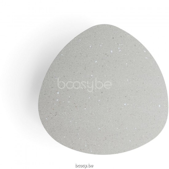 Diphano Ray salontafel organisch A 60xR (28,5h) Naturel Teak Frame Tafelblad keramisch Fossil 9 mm opgelegd.