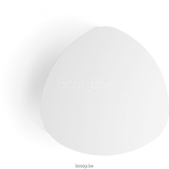 Diphano Ray salontafel organisch S 80xR (35,5h) Naturel Teak Frame Tafelblad Aluminium Wit.