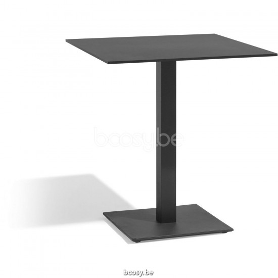 Diphano Alexa counter bistro table M (75x70) Aluminium Lava Frame Top Trespa Black 13 mm.