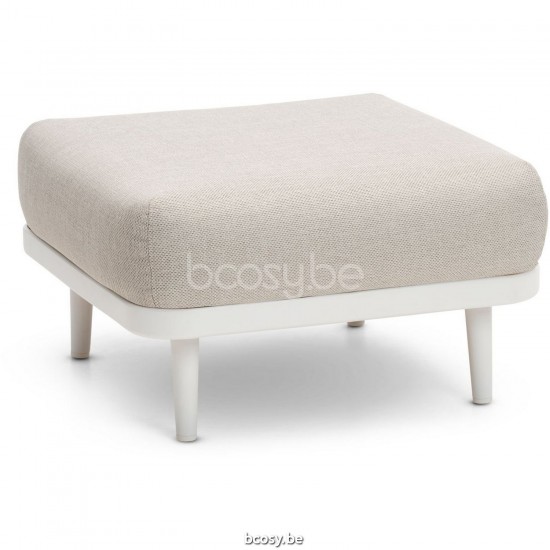 Diphano Diamond Modular salontafel A teak (68x68) Aluminium Wit Frame Tafelblad Naturel Teak.