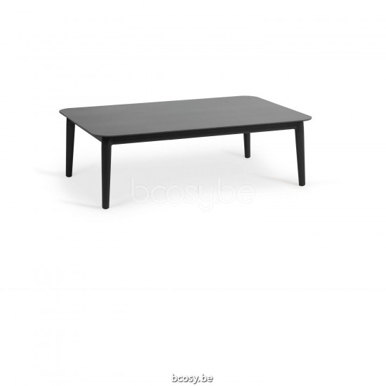 Diphano Diamond coffee table S ceramic (112x72) Aluminium Lava Frame Top Ceramic Coal Black 6 mm Lay-On.