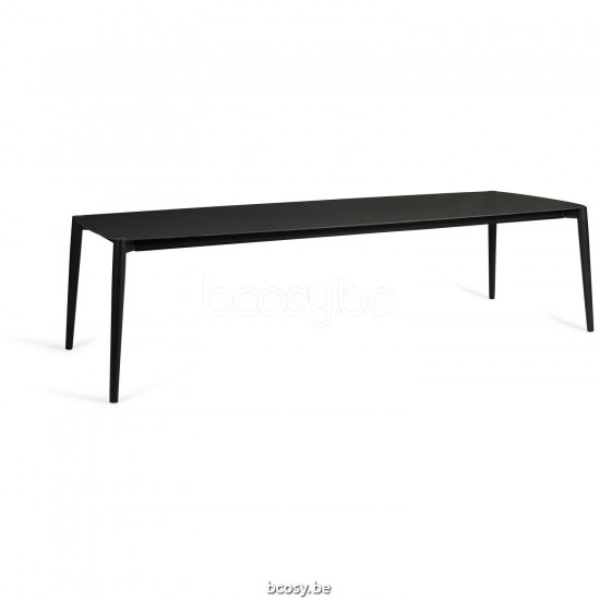 Diphano Icon dining table 292x104 Aluminium Lava Frame Top Ceramic Coal Black 6 mm Lay-On.