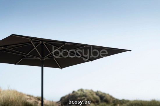 Jardinico AMALFI 250x250 Parasol À Mât Central Mât Noir Toile Night Sunbrella.