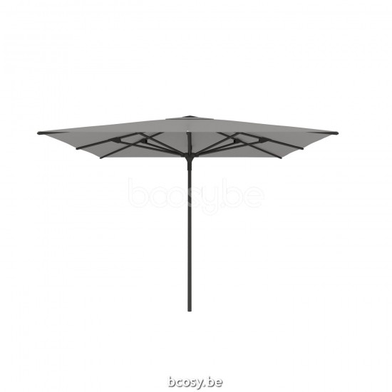 Jardinico AMALFI 300x300 Vierkante Middenstam Parasol 3x3 Mast Zwart Doek Gris Nature Classic-Acryl solids.
