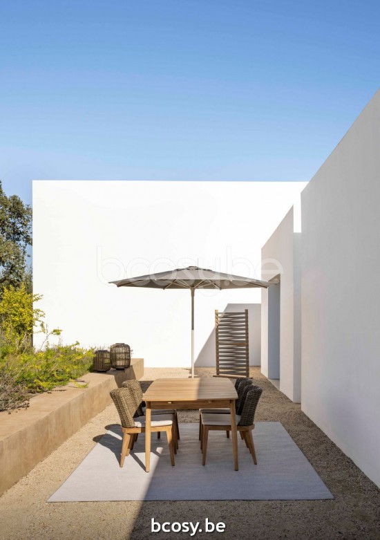 Jardinico AMALFI 300XR Parasol À Mât Central Mât Lin Toile Night Sunbrella.