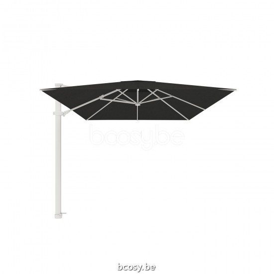 Jardinico ANTEGO 200x300 Rechthoekige Vrijhangende Parasol 2x3 Mast Wit Doek Black Classic-Acryl solids.