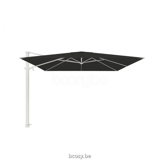 Jardinico ANTEGO 300x300 Vierkante Vrijhangende Parasol 3x3 Mast Wit Doek Black Classic-Acryl solids.