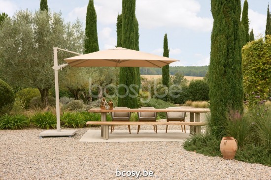 Jardinico ANTEGO 300x300 Parasol Deporté Mât Lin Toile Heather Sunbrella cat2.