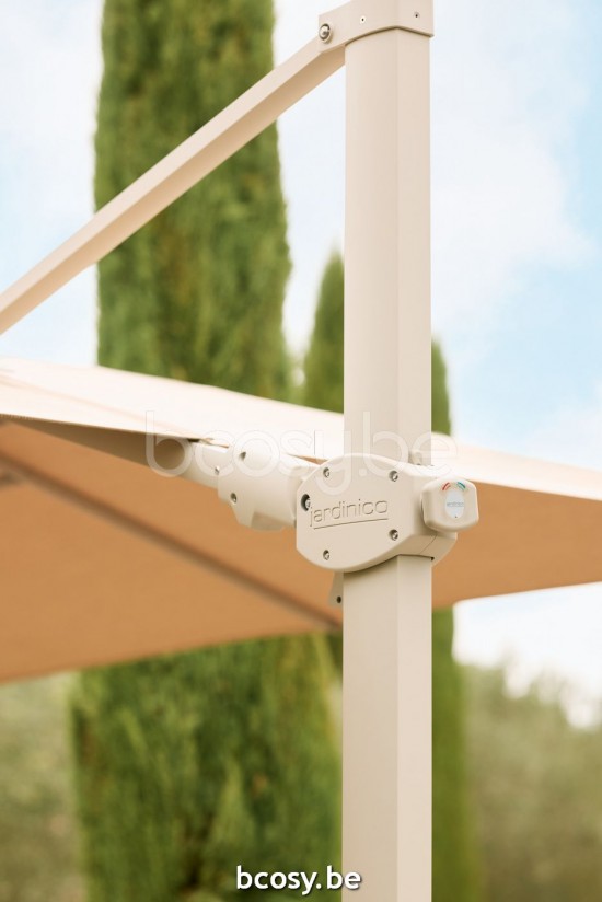 Jardinico ANTEGO 300x300 Square Pole Linen Canopy Heather Sunbrella cat2.