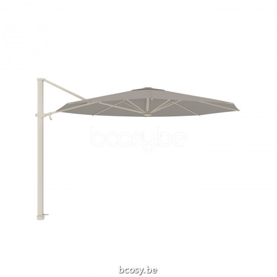 Jardinico ANTEGO 350XR Ronde Vrijhangende Parasol Ø3,5 Mast Linnen Doek Cloud Sunbrella.