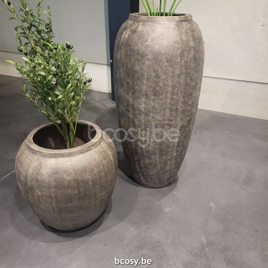 Jardinico ANTICO Runder Pflanzentopf Vase ø55 x 112 Bronzo.
