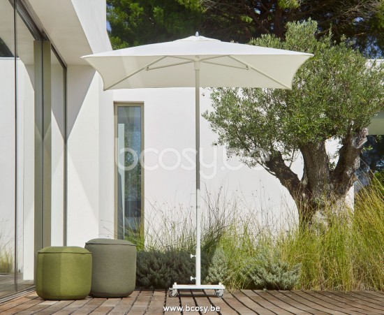 Jardinico ELBA Quadratischer Parasolfuss Elba Medium 44 Kg White Steel.