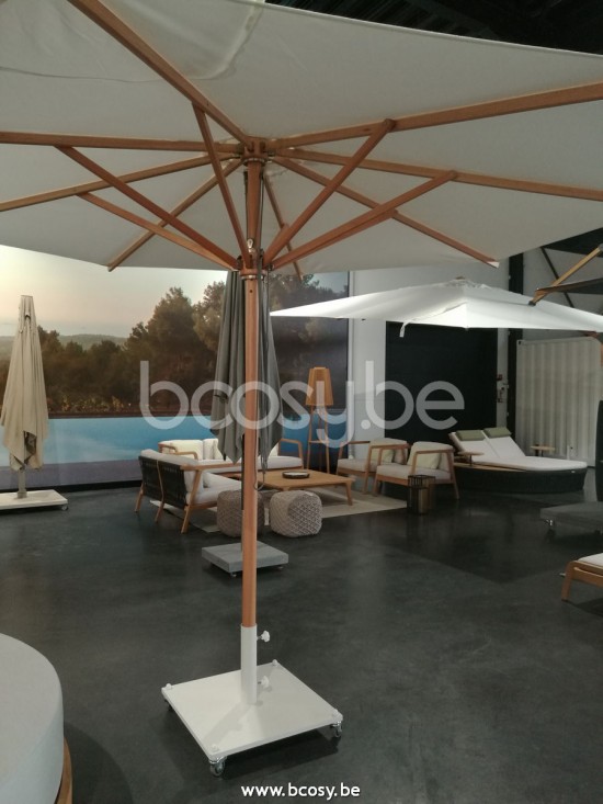  Jardinico ELBA Quadratischer Parasolfuss Sonnenschirmfuß Elba Medium 44 Kg White Steel.