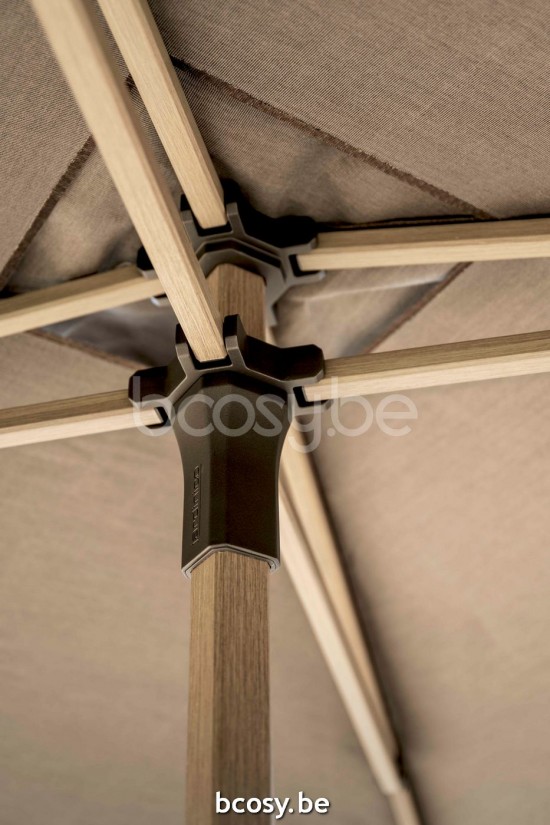 Jardinico JCP102 230x230 Parasol À Mât Central Mât Cappuchino Alu Toile Umber Sunbrella Plus Marine cat3.