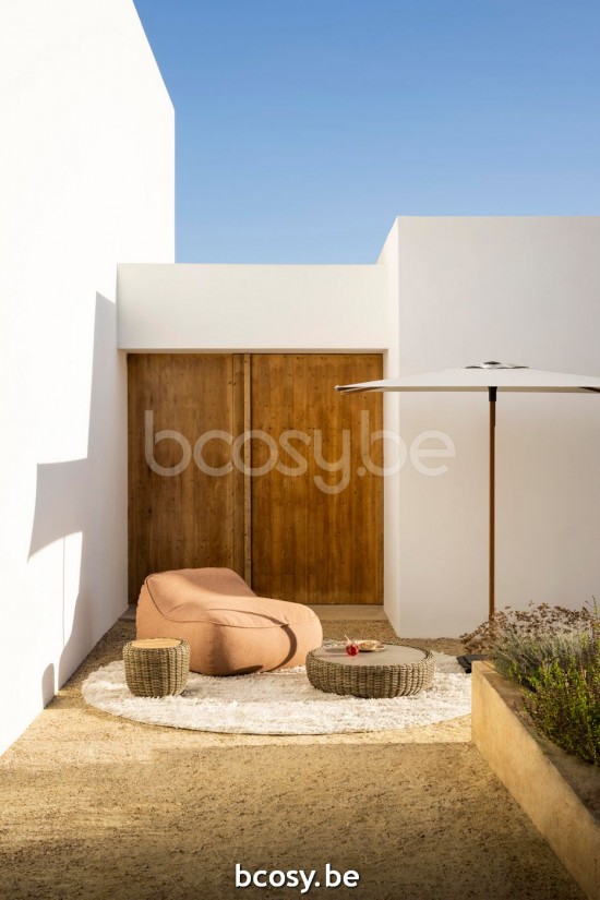 Jardinico JCP102 230x230 Square Centerpost Parasol Pole Alu Teak Canopy Ice Sunbrella Plus Marine.