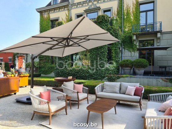 Jardinico JCP301 Parasols suspendus deportés pendants décentrés flottants à mât libre décentré.