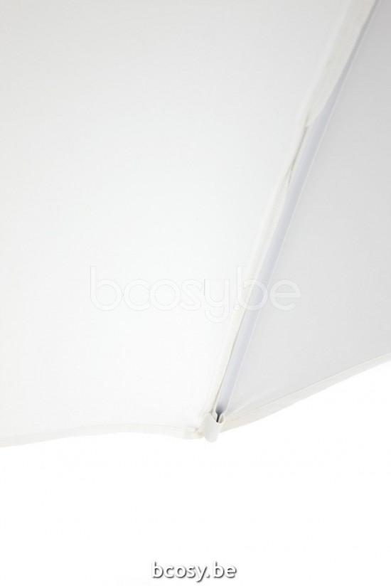 Jardinico MALIBU 240x240 Parasol Ombrelle Droit À Mât Central Carré 2,4x2,4 Mât Aluminium Thermolaqué En Blanc Mat| Toile-tissu White Olefin.