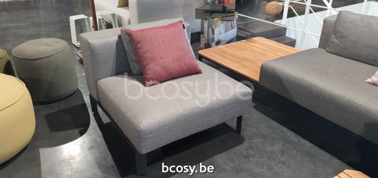 Jardinico MAUROO Sofa 1s Charcoal - Teak Ash.