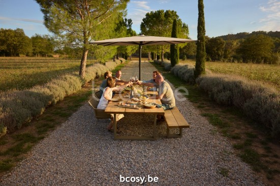 Jardinico NATURE Rectangular Garden bench Almond Teak.