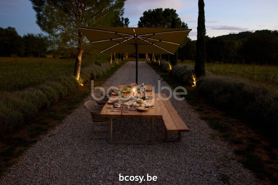 Jardinico NATURE Rectangular Garden outdoor table with teak table top.