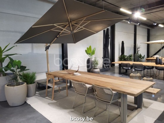 Jardinico NATURE Rectangular Garden outdoor table with teak table top.