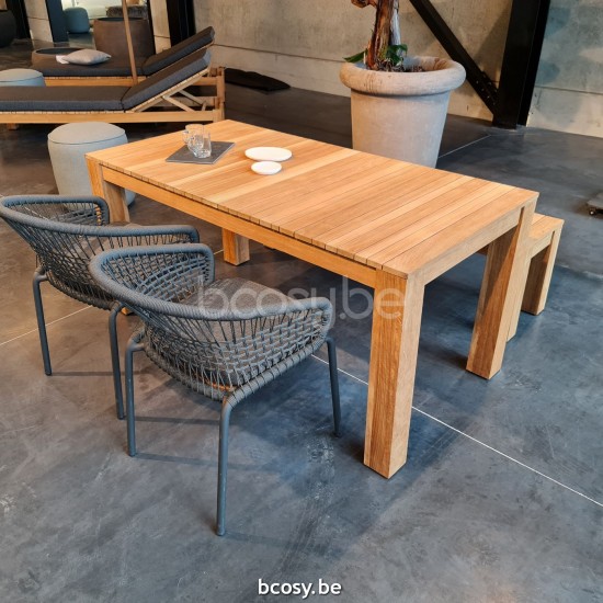  Jardinico YUNA Lehnstuhl - Sessel Anthrazit - Anthrazitfarbene Schnur Ebony.