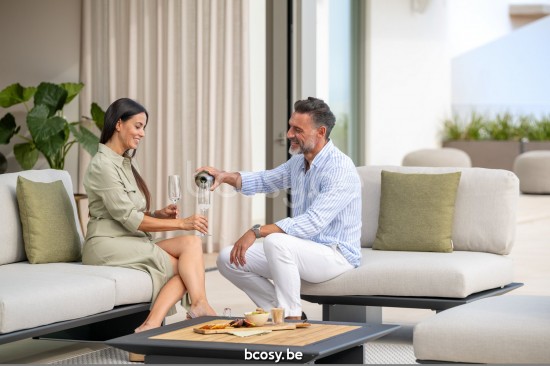 Jati Kebon Arbon Base de salon 1 place Aluminium anthracite mat.