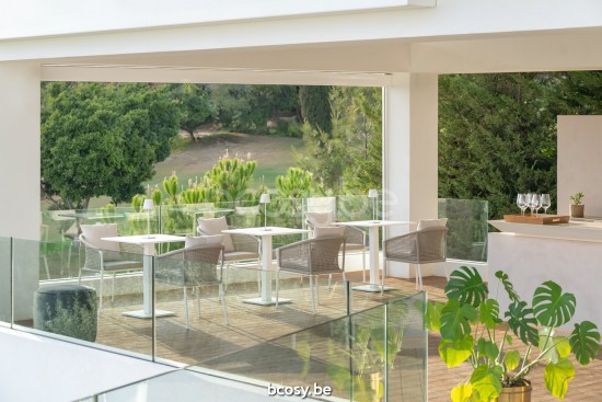 Jati Kebon Parana Table de bistrot Aluminium blanc mat Dessus de table Plaque d'aluminium.