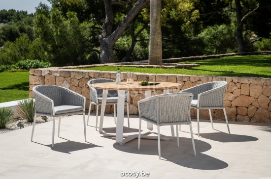 Gescova Gabon Chaise de jardin avec accoudoirs.