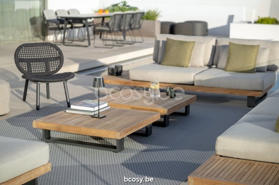 Jati&Kebon Skate Alu Loungesets 1zit Antraciet mat aluminium Antraciet.