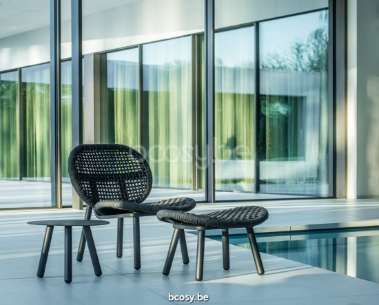 Jati Kebon Skate Alu Voetbank Antraciet mat aluminium Koord Antraciet.