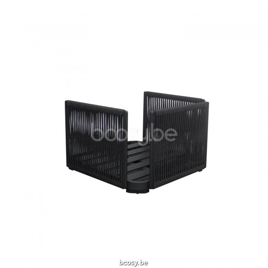 Jati Kebon Durbuy Base de salon 1 place Sans coussins Aluminium anthracite mat.